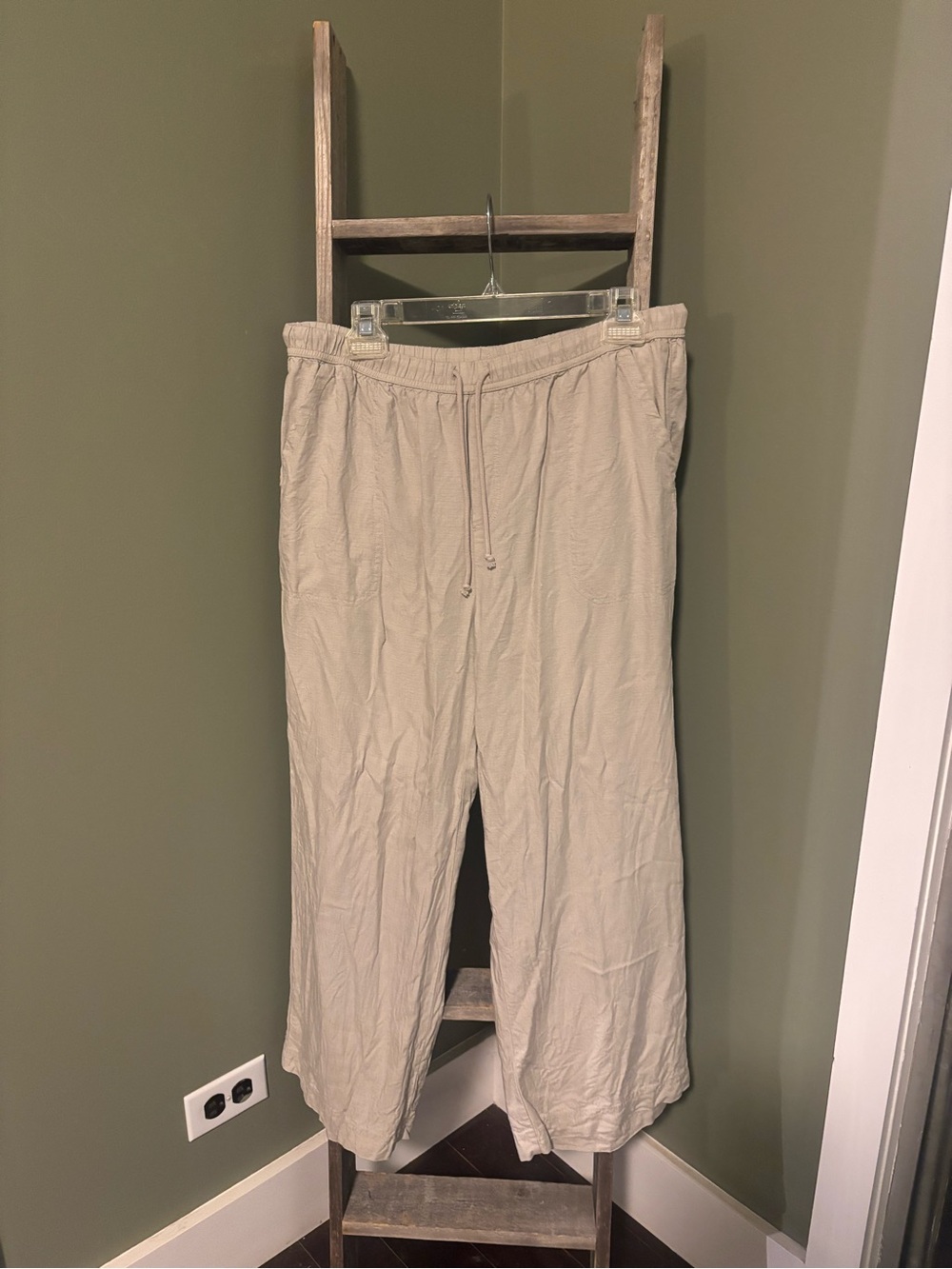 Splendid Linen Blend Crop Pants